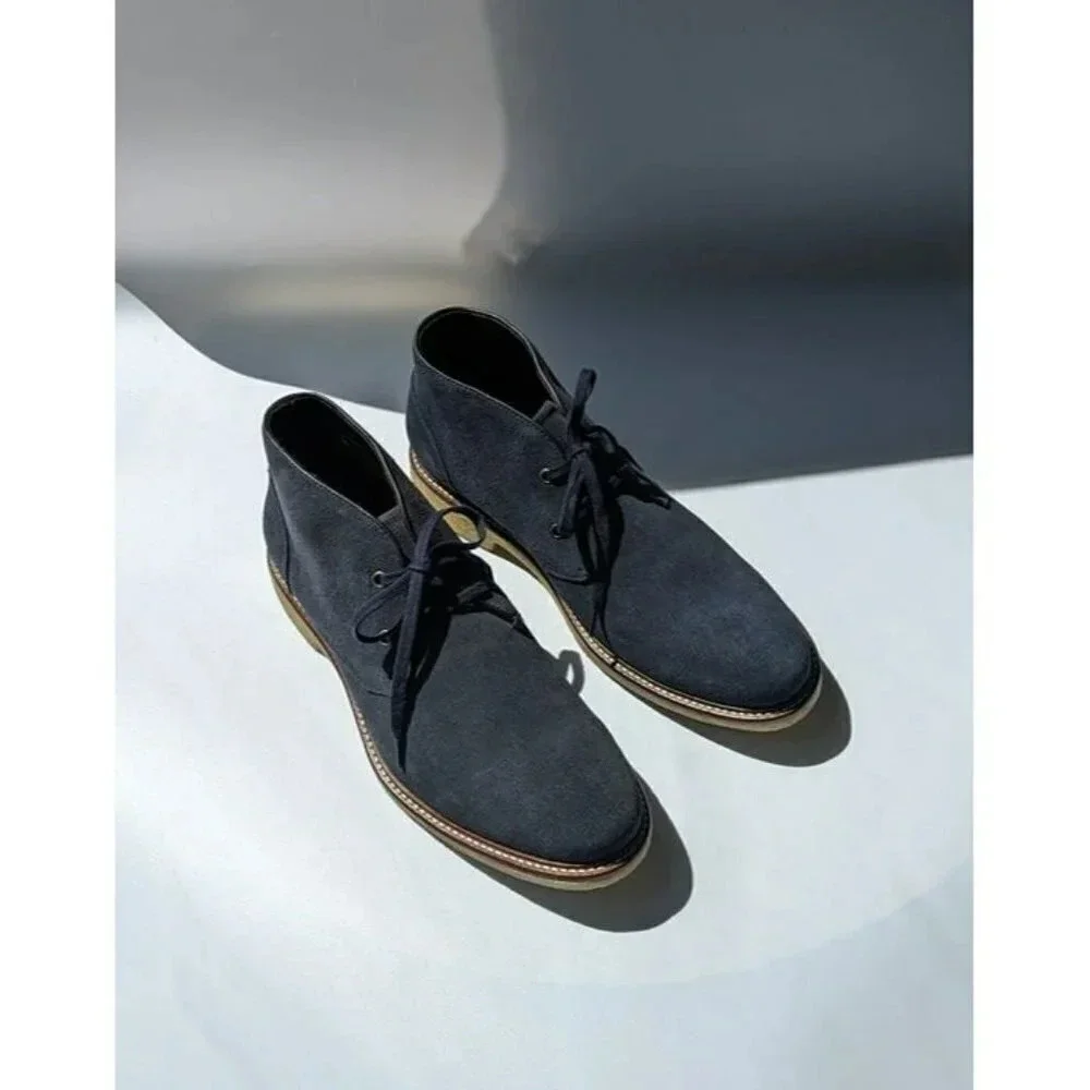 The Men's Store Bloomingdale's Chukka Boot Navy Suede Size 8 (MSRP $180) - Picture 5 of 9